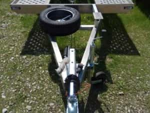 Platforma transport auto ALUMINIU, 1 axa sau doua, NOUA!!, OFERTA!!! — miniatura 8