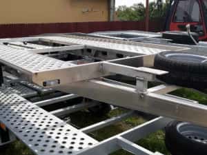 Platforma transport auto ALUMINIU, 1 axa sau doua, NOUA!!, OFERTA!!! — miniatura 9