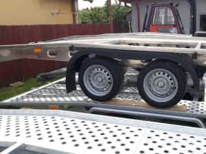 Platforma transport auto ALUMINIU, 1 axa sau doua, NOUA!!, OFERTA!!! — miniatura 10