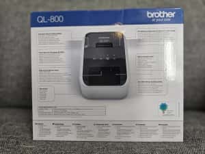 Brother QL-800 nou, sigilat, 475 lei – imprimantă etichete USB, rapidă, compactă — miniatura 3