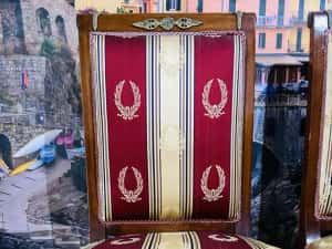 Set 2 Scaune Empire  Vintage Lemn Masiv Bronz Antic — miniatura 4