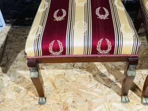 Set 2 Scaune Empire  Vintage Lemn Masiv Bronz Antic — miniatura 8