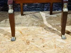 Set 2 Scaune Empire  Vintage Lemn Masiv Bronz Antic — miniatura 9