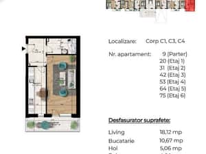 PROMOTIE!! Garsoniera spatioasa 45mp , Metrou Berceni 5-7min — miniatura 6