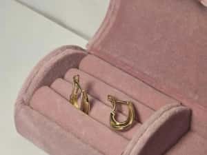 Cercei din aur galben 14K, 2.09 Grame — miniatura 8