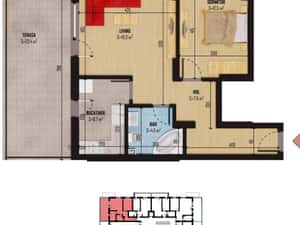 Apartament 2 camere Superb+Terasa panoramica-vsv McDonald's Bragadiru