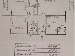 Apartament cu 3 camere, 2 bai Grigorescu zona Al, Vlahuta — miniatura 5