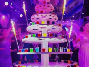 Cabina foto+fum greu+baloane cu fum+tort de shoturi+pistoale co2 — miniatura 6