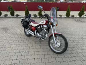YAMAHA VIRAGO 535 CROM COBURI PIELE LATERALE incalzire mansoane anvelope noi colorit deosebit+saua custom servisata 2025 cu factura 43 cai permis A2