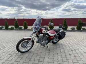 YAMAHA VIRAGO 535 CROM COBURI PIELE LATERALE incalzire mansoane anvelope noi colorit deosebit+saua custom servisata 2025 cu factura 43 cai permis A2 — miniatura 3