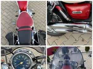 YAMAHA VIRAGO 535 CROM COBURI PIELE LATERALE incalzire mansoane anvelope noi colorit deosebit+saua custom servisata 2025 cu factura 43 cai permis A2 — miniatura 7
