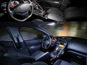 Kit Lampi Led Interior Peugeot 206  307  308 3008 408 508 Citroen C5 — miniatura 6