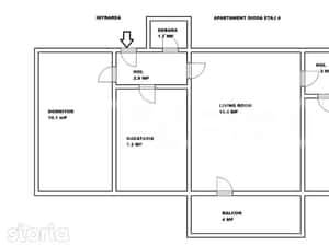 Apartament de vanzare zona Dioda cu 3 camere si balcon — miniatura 5