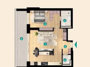 Apartament 2 camere — miniatura 3