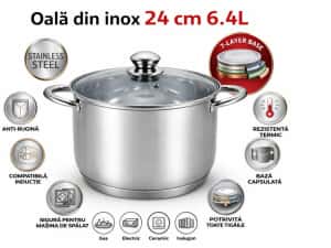 Oala inox Swiss Z Line 24 cm cu capac — miniatura 7