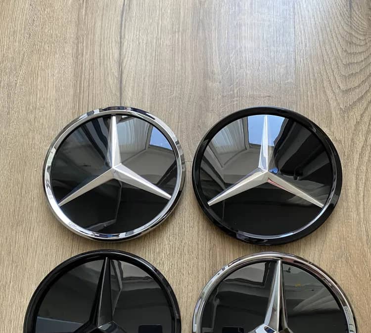 Emblema Semn Logo Stea Mercedes Grila Fata Radiator A B C E S Class — fotografie 1 din 10