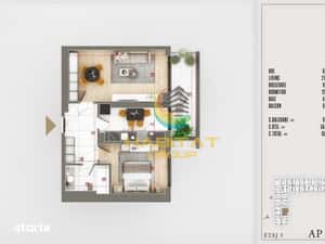 Pallady 2 camere decomandat 65 mp ACTE GATA DE MUTARE — miniatura 5