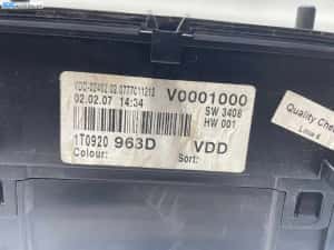 Ceas Ceasuri Cluster Instrumente Bord Volkswagen Touran Diesel 2003 - 2010 Cod 1T0920963D [2728X] — miniatura 2