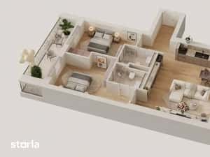Apartament 3 camere cu 2 balcoane, KronenPark Pipera Voluntari — miniatura 6