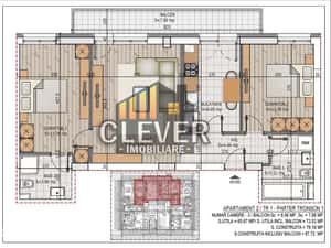 Apartament 3 Camere | 73,5 mp | 2 Bai | Pallady | Comision 0% — miniatura 6