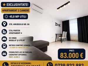 EXCLUSIVITATE | Apartament 2 camere | 45,8 mp | Str. Amurgului nr. 8A