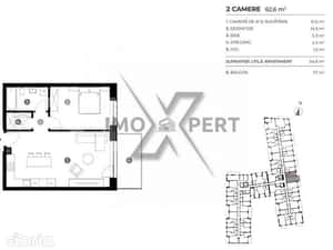 OPORTUNITATE! APARTAMENT 2 CAMERE, ETAJ INTERMEDIAR, ERA HEXAGON — miniatura 6