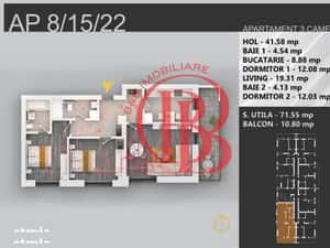 3 camere decomandat bloc boutique 7min STB Bratarii — miniatura 3