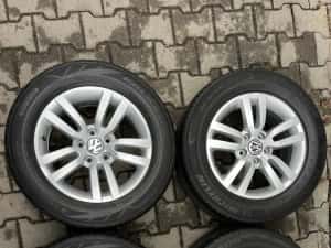 Jante aliaj 5x112mm, anvelope vara 215/60 R16 VW Sharan, Tiguan, Passat, Skoda, Seat — miniatura 2