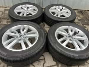 Jante aliaj 5x112mm, anvelope vara 215/60 R16 VW Sharan, Tiguan, Passat, Skoda, Seat — miniatura 3