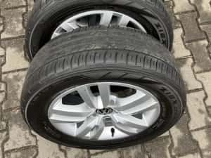 Jante aliaj 5x112mm, anvelope vara 215/60 R16 VW Sharan, Tiguan, Passat, Skoda, Seat — miniatura 6