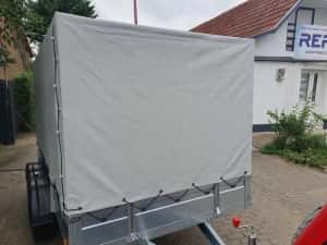 Remorca Repo cu prelata, carte rar, nr. rosu — miniatura 2