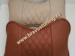 Perne  tetiere auto set 2 buc PIELE ECOLOGICA husa auto — miniatura 3