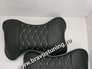 Perne  tetiere auto set 2 buc PIELE ECOLOGICA husa auto — miniatura 7