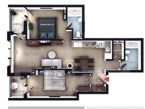 Apartament 3 camere, 2 bai, 2 balcone, CF, parcare, boxa, Zona Vivo — miniatura 3