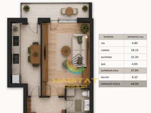 Garsoniera - 44 mp - Pallady — miniatura 6