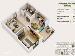 Vânzare Garsoniera | Studio 50 mp | Popești leordeni | Metrou Berceni — miniatura 4