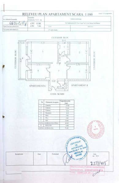 Apartament 3 camere, de vanzare, Bacau str Stadionului — fotografie 1 din 6