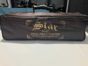 Joc Remi Remy. Table curbate grele din lemn masiv lacuit. NOU — miniatura 8