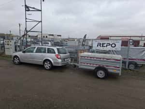 Remorca 750 kg,205X115X68,obloane duble si prelata, carte RAR