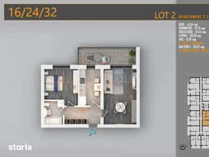 Apartament 2 camere | Balcon | Incalzire Pardoseala | Th. Pallady — miniatura 6