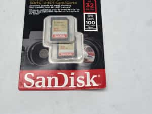 Card de memorie SanDisk Extreme 32GB SDHC pana la 100MB/s & 60MB/s Read/Write speeds, UHS-I, Class 10, U3, V30, Twin-pack, SIGILAT — miniatura 2