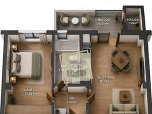 Apartament nou cu 2 camere balcon si parcare zona Lidl — miniatura 6