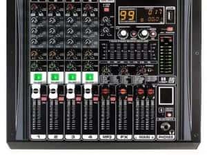 Mixer audio activ amplificat 2 x 450W RMS, 99 Efecte, Bluetooth, USB — miniatura 5