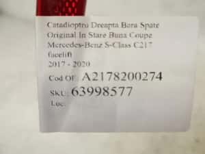 Catadioptru Dreapta Bara Spate Original In Stare Buna Coupe Mercedes-B — miniatura 7
