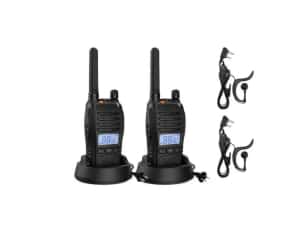 2 x Stație radio portabilă Baofeng PMR446, 16 canale, 0.5 W, USB, 1200 mAh, Model E88/A88