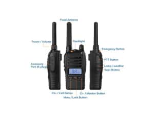2 x Stație radio portabilă Baofeng PMR446, 16 canale, 0.5 W, USB, 1200 mAh, Model E88/A88 — miniatura 4