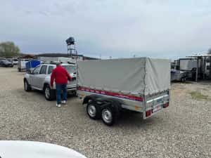 REPO Remorca auto 260x135x39-750 kg RAR/CIV+Nr Rosu+Asigurare Inclus in PRET — miniatura 9
