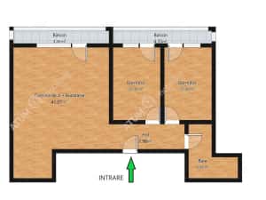 Apartament 3 camere 2 balcoane etaj intermediar zona Doamna Stanca — miniatura 7