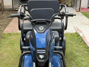 Triciclu Electric Z-TECH ZT-31 cu 2 locuri.DOAR 5 Kilometri Utilizat motor 1500 W 60 V 20 Ah Albastru — miniatura 3