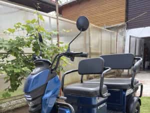 Triciclu Electric Z-TECH ZT-31 cu 2 locuri.DOAR 5 Kilometri Utilizat motor 1500 W 60 V 20 Ah Albastru — miniatura 10